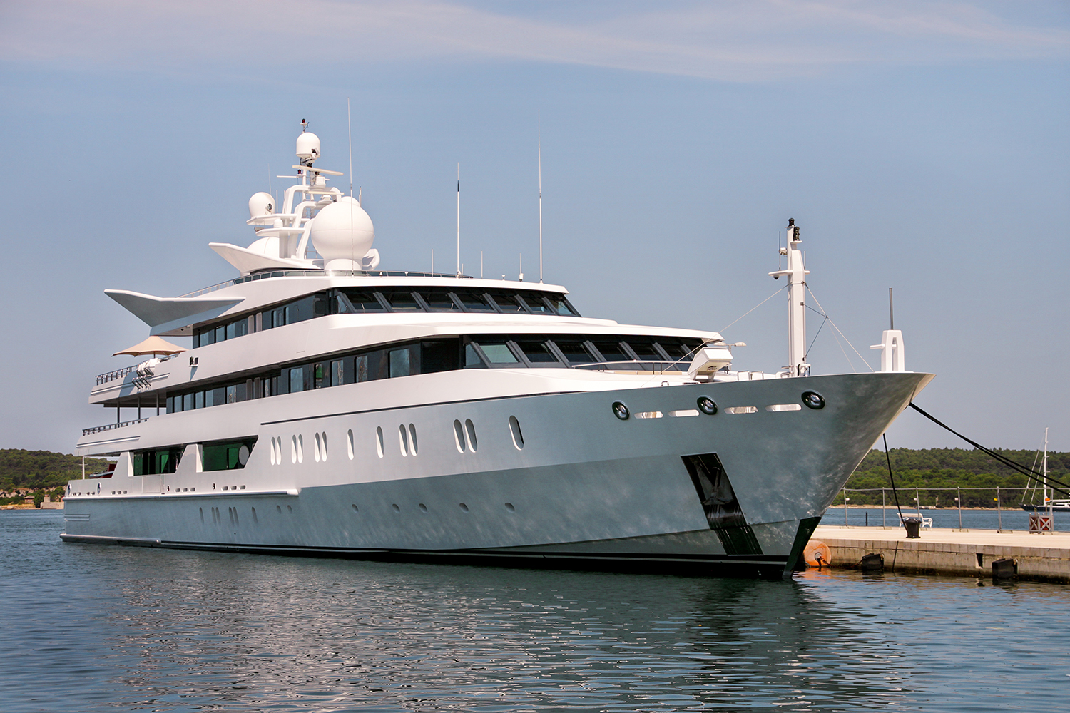 Luxury yacht view